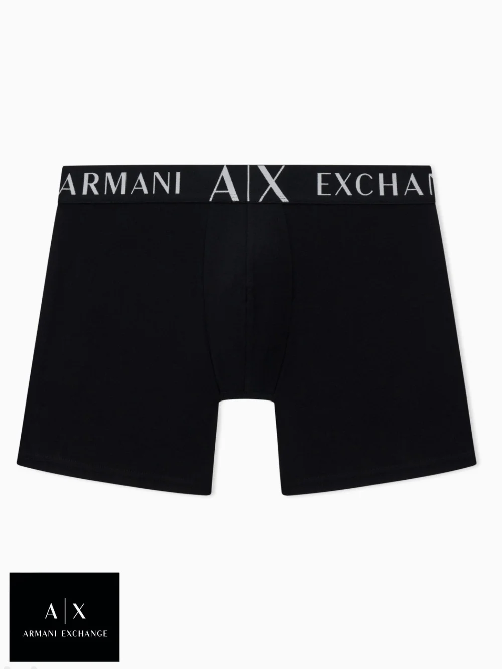 NWT Armani Exchange Men's Medium Black Logo Stretch Boxer Briefs